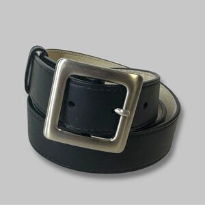 Classic Men's Modern Chic Preppy Black Leather Belt